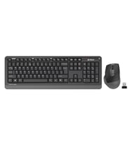 A4 TECH FG1035 Kablosuz Q Trk Optic Mouse Siyah/Gri Multimedya Klavye - Mouse Set