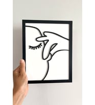 Çerçeveli Ahşap Tuvalet & Banyo Tablosu – (25x20 cm)