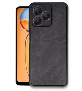 Newface Realme Note 50 4G Kılıf Aras Deri Kapak - Siyah
