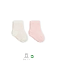 Puan Derby Penye Soket Çorap 2'Li Bs10103 Pembe Ekru