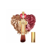EDA LUXURY BEAUTY Çok Amaçlı Köşeli Makyaj Fırçası Asansörlü Kapaklı Açılı Kontür Bronzer Allık Gold Makeup Brush E1096