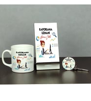 Raporlama Uzmanı Üçlü Set (Kupa + Telefon Standı + Anahtarlık)