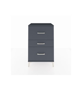 Hyperion Komodin 3 Çekmeceli 60x44x96 Antrasit-Antrasit