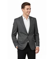 Erkek Tek Spor Ceket Çift Yırtmaçlı BGL-ST04982 (Gri)