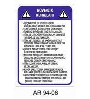 GÜVENLİK KURALLARI İŞ GÜVENLİĞİ UYARI LEVHASI 1 ADET PVC 21 X 29CM