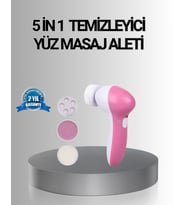 5 Başlıklı Yüz Masaj Aleti - Cilt Temizleme, Peeling, Siyah Nokta Ve Gözenek Bakımı