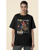 Monkey D. Luffy One Piece Baskılı Unisex Oversize Anime Dizi Karakter Tişört