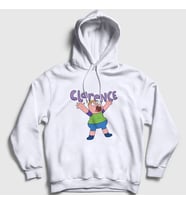 Presmono Unisex Beyaz Happy Clarence Kapüşonlu Sweatshirt 458490tt (Beyaz)