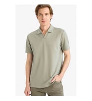 Defacto Basic Haki Erkek Polo Yaka T-shirt G8670AX/KH403