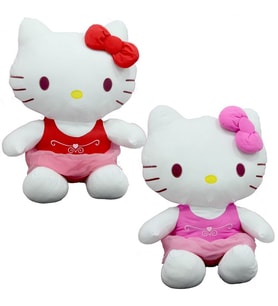 Sunman Peluş Hello Kitty Elbiseli Kurdeleli 36Cm