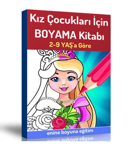 Kız Çocukları İçin BOYAMA Kitabı (Spiralli Kitap)