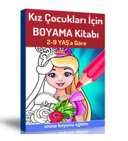 Kız Çocukları İçin BOYAMA Kitabı (Spiralli Kitap)