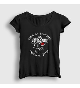 Presmono Kadın Siyah Sons Anime Death Note T-Shirt 130360tt