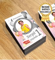 6 Temalı Kişiye Özel Resimli Doğum Günü Magneti  8x6 Cm 10 Adet (Pembe)