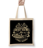 Rockabilly Hotrod Classic Car Bez Çanta Uzun Saplı