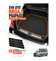 FORD TOURNEO-COURIER (2013-2023) Uyumlu EVA Bagaj Paspası Araca Özel Siyah-Turuncu