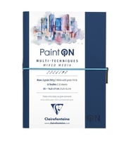 Clairefontaine Paint'On Multi-Techniques Karışık Teknik Blok Suni Deri Lacivert Kapak 250 gr. 32 Yp. A5 