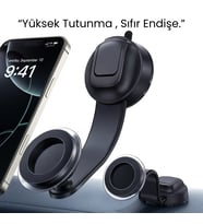 MagSafe Uyumlu Araç İçi Telefon Tutucu – Vakum Kilitli, Güçlü Manyetik, 360° Döner Esnek Tasarım
