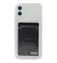 Newface Apple iPhone 12 Kılıf Kart Şeffaf Silikon - Şeffaf