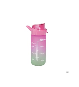 Cam Motivasyon Matarası 500 ml Pembe Mor
