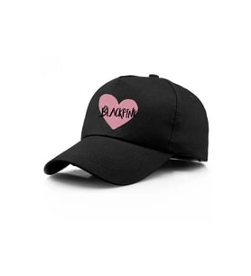 Black Pink Kalp Logo Şapka (Siyah)