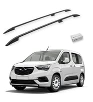 Turtle Opel Combo Life 2019-2025 / Uzun Şasi Tavan Çıtası Crown Siyah