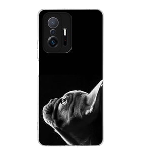 PrintiFy Xiaomi Mi 11T Pro ile Uyumlu Köpek 1 Kamera Korumalı Şeffaf Kılıf