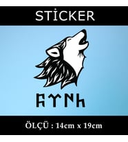 göktürk kurt etiket sticker -2 adet çıkartma araba motosiklet kask atv tablet pc buzdolabı otomobil bilgisayar uyumlu