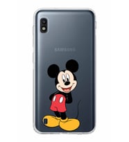 Samsung Galaxy A10   Kamera Korumalı  Kapak Mickey Mouse Tasarımlı  Şeffaf Kılıf