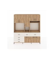 Hyperion Dolap 10 Raflı 6 Çekmeceli 8 Kapaklı 220x44x243 Çam-Çam/Aytaşı