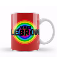 LeBron James   Basketball Gifts Vintage Retro Rainbow For BOYS AND Dad Kupa Bardak Porselen