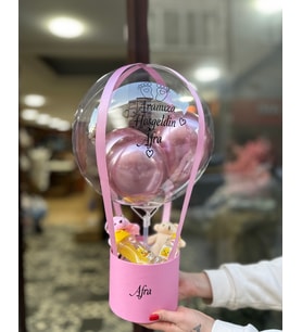 Kız Bebek Hediyesi Dalin Balon Kutusu