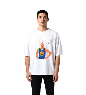 Erkek Oversize Basketbol Sporcusu Şef Yemeği Baskılı Retro Tişört Günlük Rahat Modern Şık Konforlu
