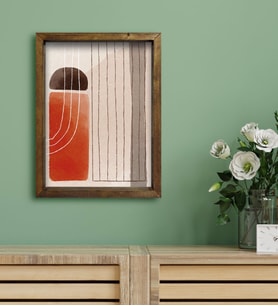 BK Gift Otel Odası Konseptli Doğal Masif Ahşap Çerçeveli Tablo 30x40cm-49