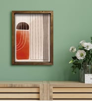 BK Gift Otel Odası Konseptli Doğal Masif Ahşap Çerçeveli Tablo 30x40cm-49