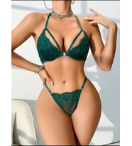 Fantezia Night Kadın Zümrüt Yeşili Sütyen Kilot Takımı 5164