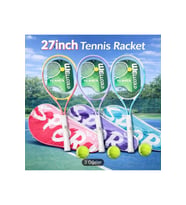 Yüksek Kalite Düşük Sarsılma Pro Tenis Raketi 27 Inch L1 + Taşıma Çantası 1 Adet Top