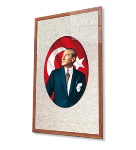 Atatürk Cam Tablo 4 mm Dayanıklı Temperli Cam
