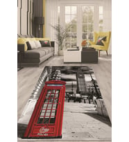 Dijital Kaymaz Taban Yıkanabilir Modern Renkli Salon Halısı Mutfak Halısı Yolluk ND-HT-1044 (Çok Renkli)