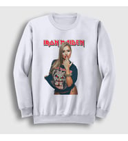 Presmono Unisex Beyaz Finger Metal Müzik Iron Maiden Sweatshirt 497393tt (Beyaz)