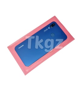 Tkgz Huawei Uyumlu P20 Lite Arka Pil batarya Kapağı (KAMERA LENSİ CAM) MAVİ