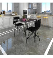 Knsz masa sandalye takımı hem75mazlum grisyh 060*060 sm 2 sandalye syhsyh sırt minderli