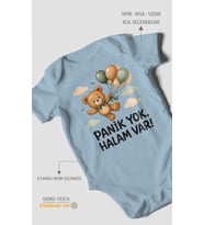 Panik yok, halam var! Kısa Kollu Bebek Body %100 Pamuk
