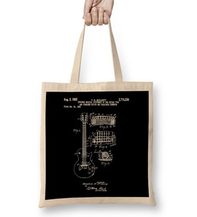 Patent 1955 Gibson Les Paul Guitar Bez Çanta Uzun Saplı