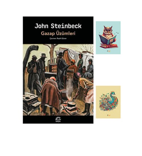 Gazap Üzümleri Kitabı - John Steinbeck Kitapları - iletişim yayınları (2 NOT DEFTERLİ) (Renksiz)