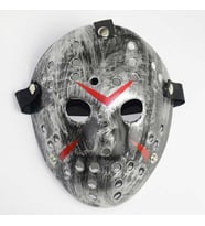 Jason Maskesi Hannibal Maskesi Metal Gümüş Renk 20x25 Cm pop