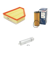 Bosch Filtre Bakım Seti BMW 1 SERİSİ E81 E87 118 d Dizel 2005-2009 Hava + Yağ f. + Yakıt Filtre Bosch