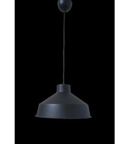 Retro Metal Siyah Dekoratif  Siyah İçi Siyah Kafe Mutfak Avize Çap:30 cm