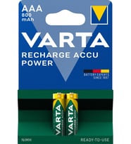 Rechargeable Accu 2 AAA 800 mAh R2U, yeşil/gri