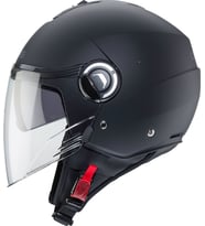 Motosiklet Kaskı Riviera V4 Matt Black Güneş Vizörlü Yarım Açık Kask